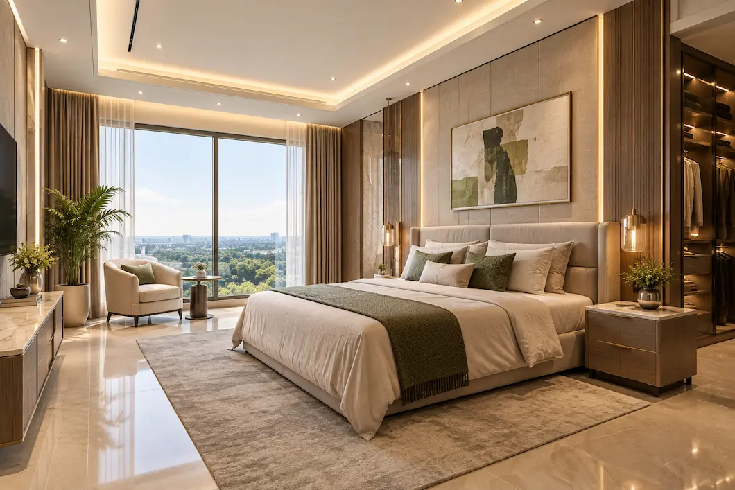 Illustrative visual of a premium bedroom